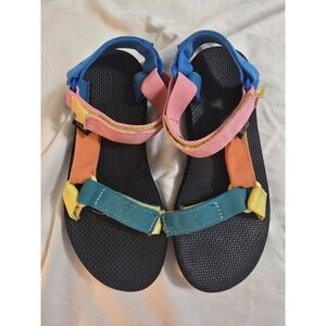 Teva Original 90s Multi Color Universal Vintage Y2K Size 6 Strappy Sandals Shoes